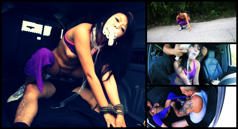 Miko Dai's Running Injury Turns into Outdoor Rope Bondage, Deepthroat BJ, Rough Sex - HelplessTeens
