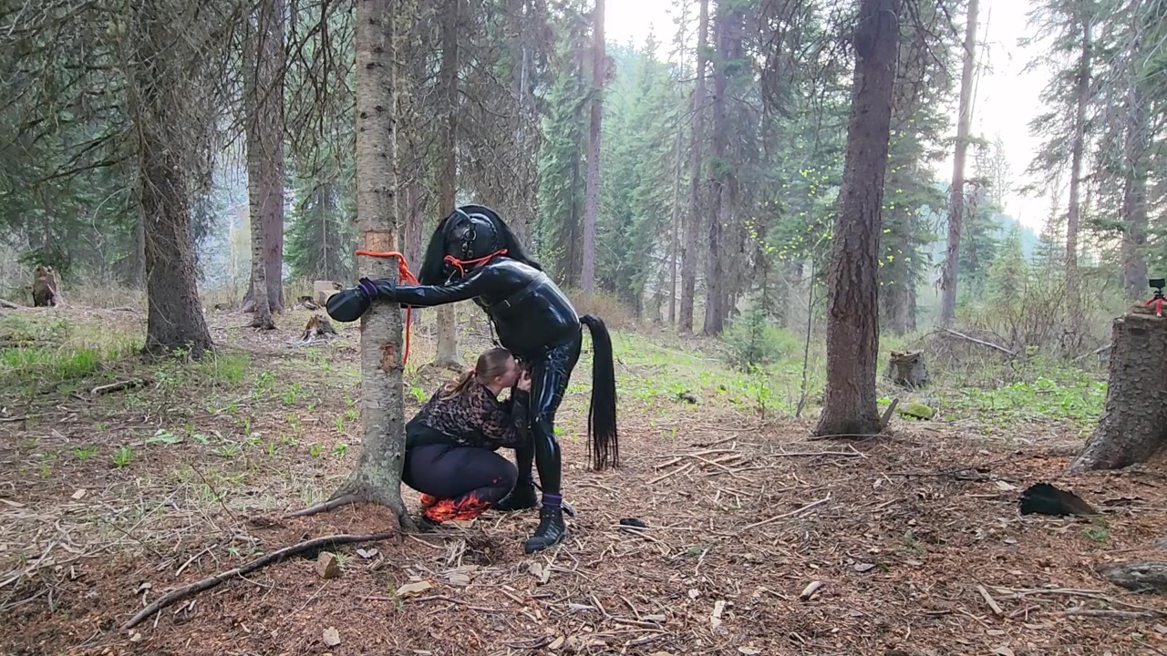 Pony Gets Blowjob In The Woods
